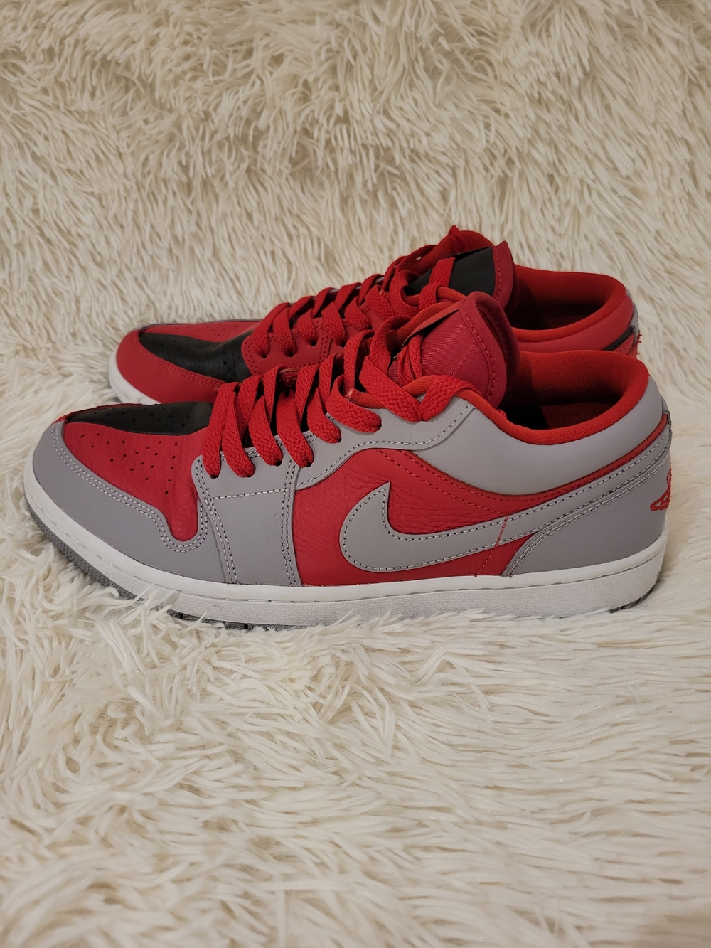 Jordan Men’s Low-Top Sneakers - Red & Gray